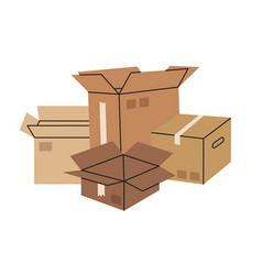 Cargo Boxes Hand Drawn Carton Boxes Warehouse