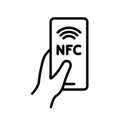 Mobile Payment Nfc Technology Hand Holding Phone