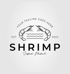 Prawn Or Shrimp Or Lobster Seafood Logo Design