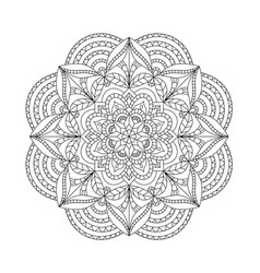 Royal Vintage Ethnic Mandala Line Art