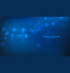 Blue Healthcare And Medical Background With Plus