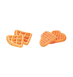 Waffle As Sweet Dish From Leavened Batter Or Dough