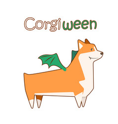 Welsh Corgi Breed Dog In Halloween Costume