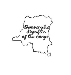 Democratic Republic Of The Congo Outline Map