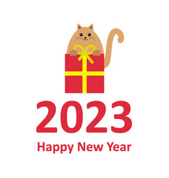 New Years Card With A Cat