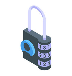 Padlock Data Privacy Icon Isometric Law