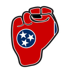 Tennessee State Flag Power Fist