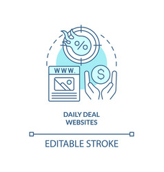 Daily Deal Websites Turquoise Concept Icon