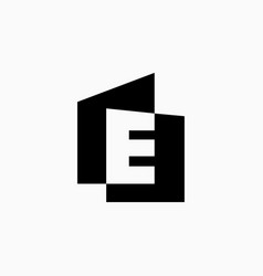 E Letter House Monogram Home Mortgage Architect