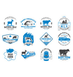 Fresh Rustic Milk Badge Logo Typography