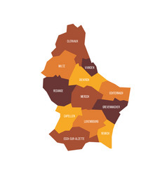 Luxembourg Political Map Of Administrative