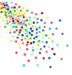 Rainbow Dots On White Canvas