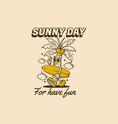 Sunny Day For Have Fun Mascot Character