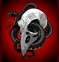 Bird Skull Wrapped In Snake