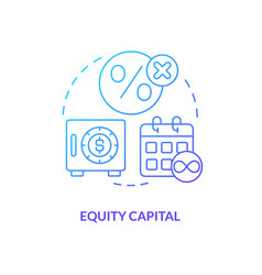 Equity Capital Blue Gradient Concept Icon