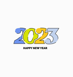 New Year 2023 Flat Color Dotted Omission Logo