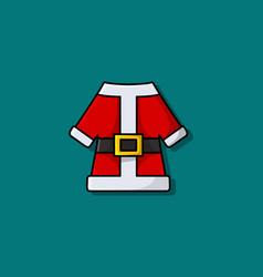 Santa Claus Coat With Buttons And Belt Icon