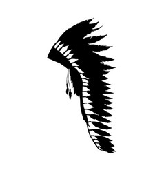 Warbonnet Feather Hat Black Silhouette Fashion