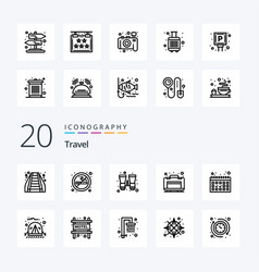 20 Travel Line Icon Pack Like Vacation Calendar