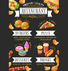 Fast Food Restaurant Menu