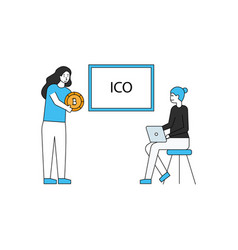 Girl Is Working On Ico