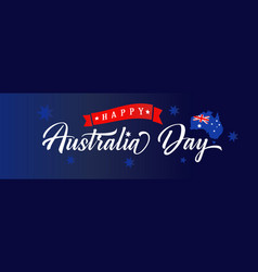 Happy Australia Day Typography Blue Poster