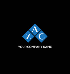 Zac Letter Logo Design On Black Background