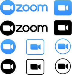 Zoom App Logo Set Application For Video