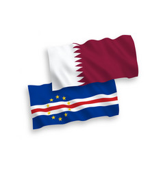 Flags Of Republic Of Cabo Verde And Qatar