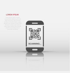 Qr Code Scan Phone Icon In Flat Style Scanner