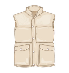 Waistcoat Cartoon Beige Down Vest