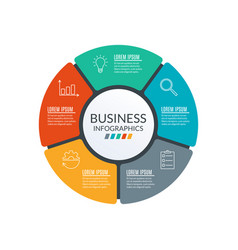 Circle Infographic Template Diagram With 5