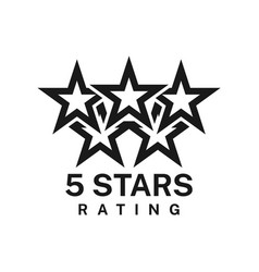 Five Star Rating Icon Best Award And Quality Rate