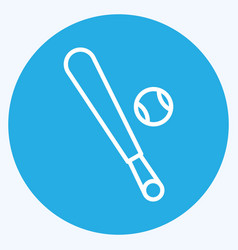 Icon Bat Related To Sports Equipment Symbol Blue