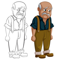 A Dejected Elderly Man Standing