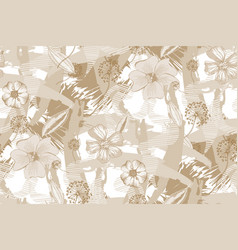 Abstract Floral Seamless Pattern In Style Toile