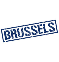 Brussels Blue Square Stamp