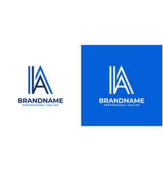 Letter Ia Line Monogram Logo Suitable