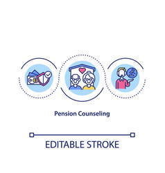 Pension Counseling Concept Icon