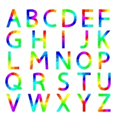 rainbow letters of the alphabet royalty free vector image