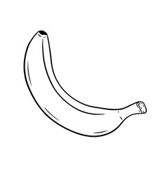 A Banana In Hand-drawn Style