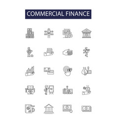 Commercial Finance Line Icons And Signs