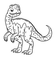 Dilophosaurus Dinosaur Isolated Coloring Page