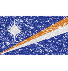 Flag Of Marshall Islands With Old Texture