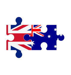 Puzzle Of Flags United Kingdom And Australia