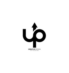 Letter Up With Arrow Shape Creative Modern