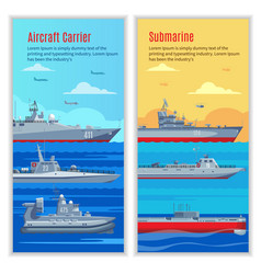 Military Ships Vertical Banners