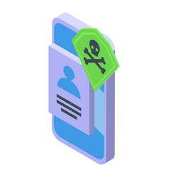 Phone Data Privacy Icon Isometric