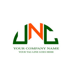 Unc Letter Logo Creative Design With Graphic