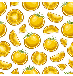 Yellow Tomato Seamless Pattern